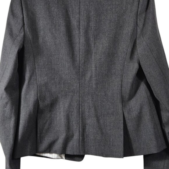 Ann Taylor Size 6 Blazer Dark Gray Lined Detailed Stitching - Picture 5 of 7